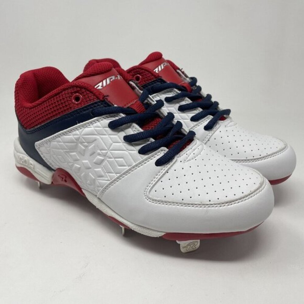 Rip-It Diamond Softball Cleats‎ Womens 6.5 White Red Athletic Shoes